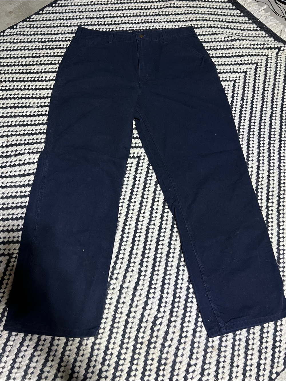 Carhartt Navy Straight-Leg Chinos